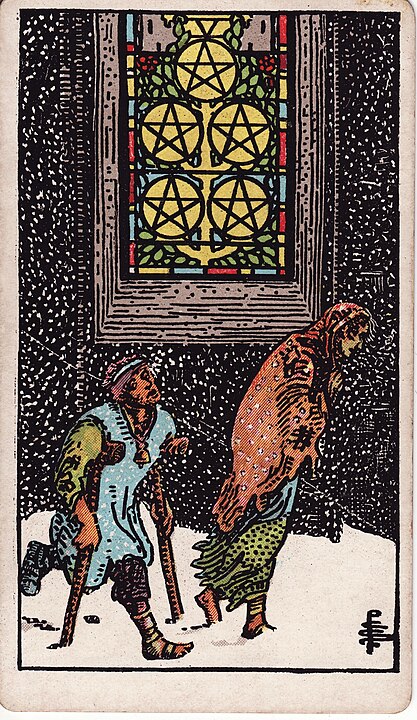 five of pentacles